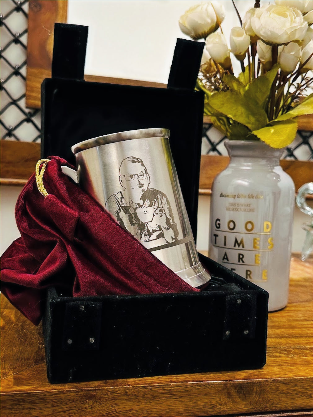 BEER TANKARDS -ETCHED (CUSTOMISABLE)