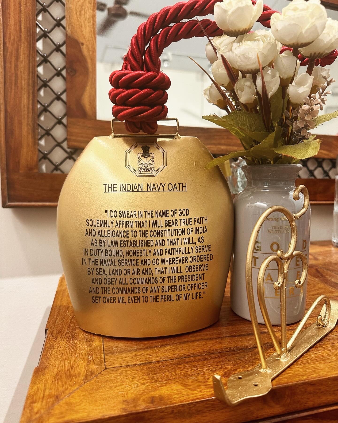 NAVY COWBELLS WITH PRAYER