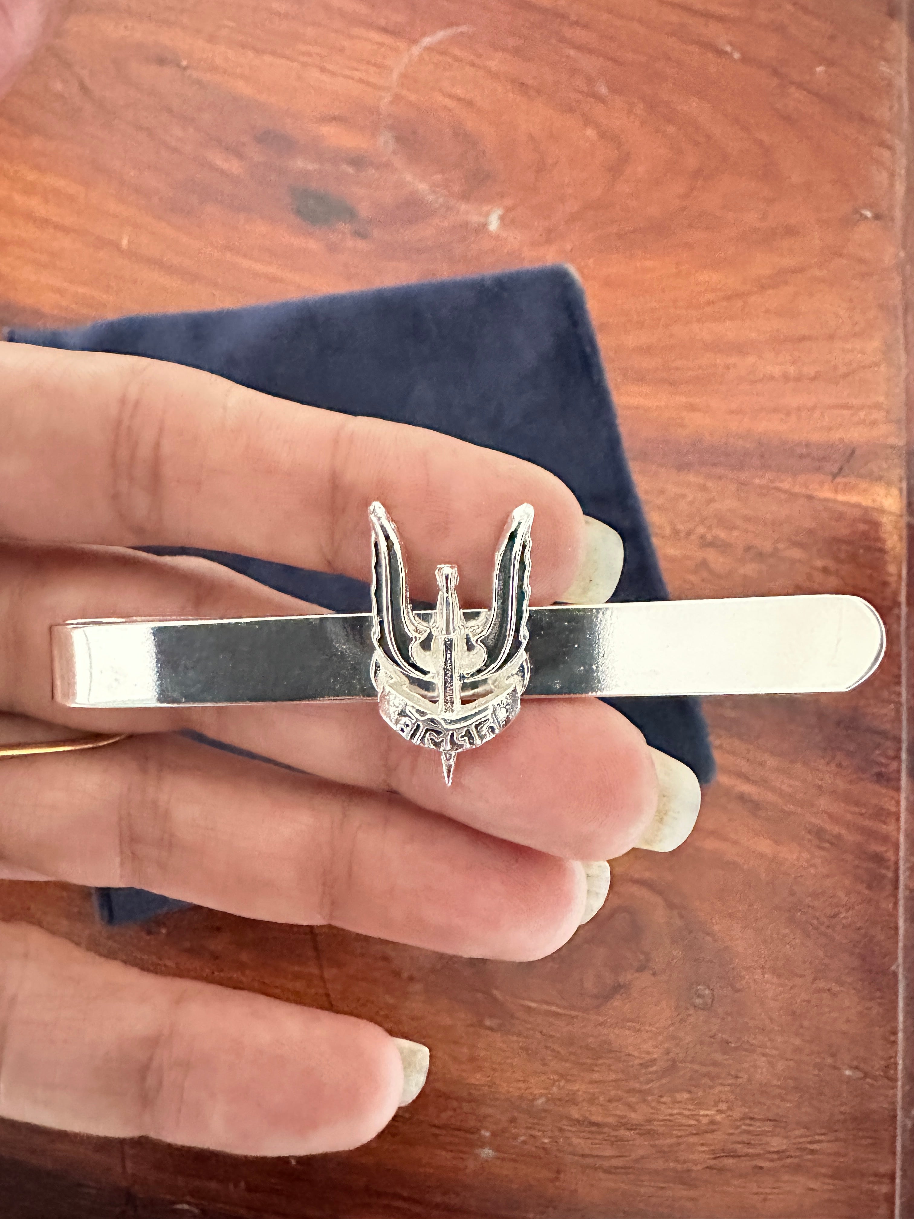BALIDAAN TIE PINS - Silver Plated 3D Finish -CAN BE NAME CUSTOMISED