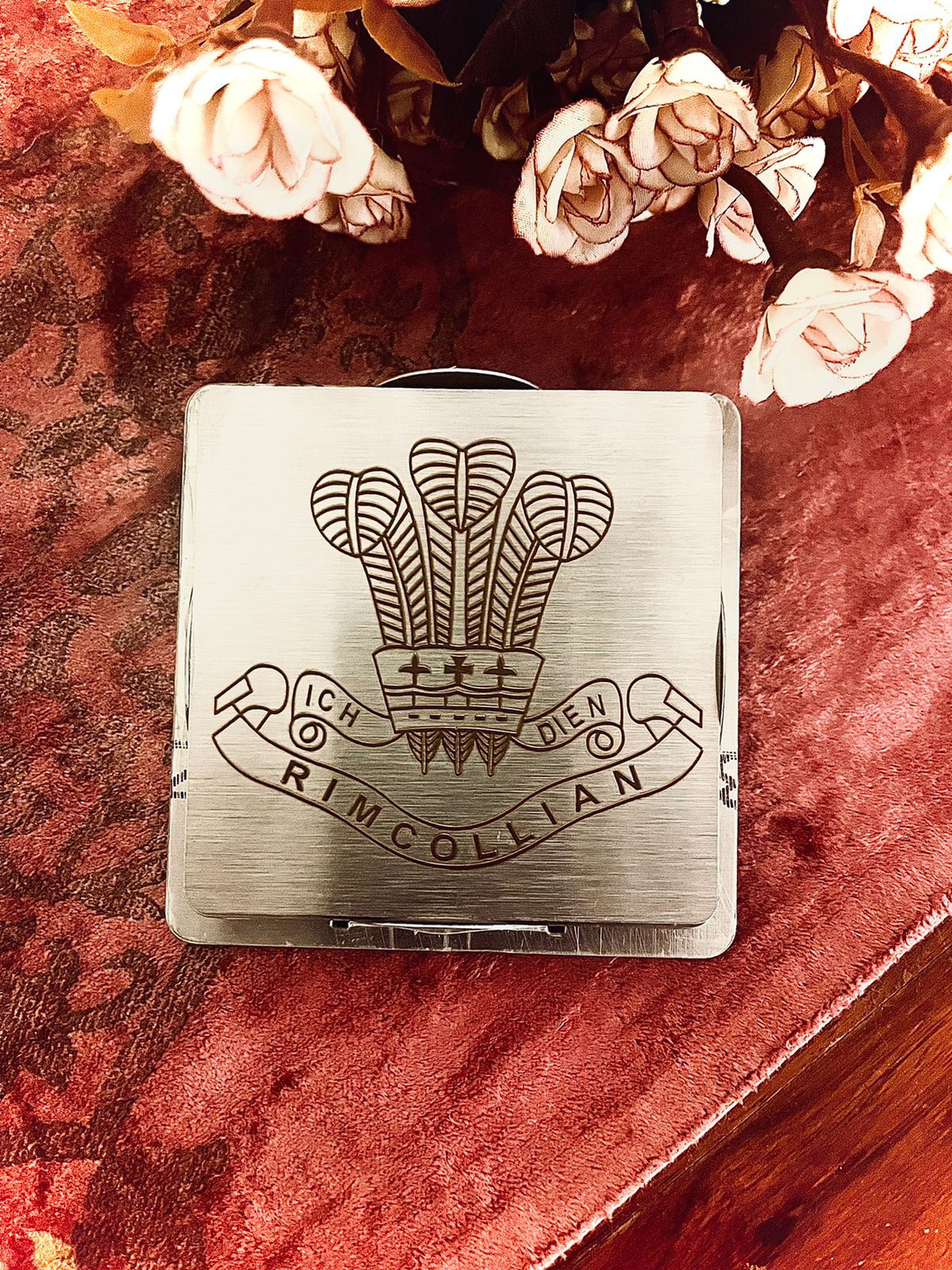 RIMC ETCHED COASTERS IN STEEL (Min order 04 pcs)