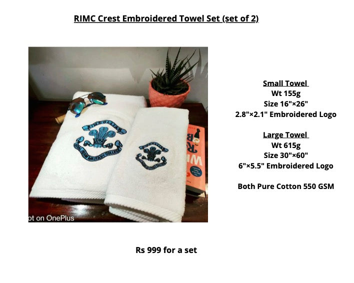 RIMC - Mens' Hand and Bath Towel Set (Set of 2)