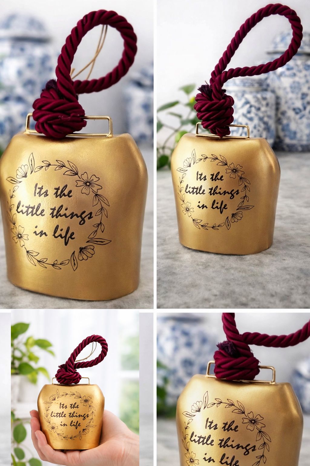 6" Handmade & Etched Message Cowbells